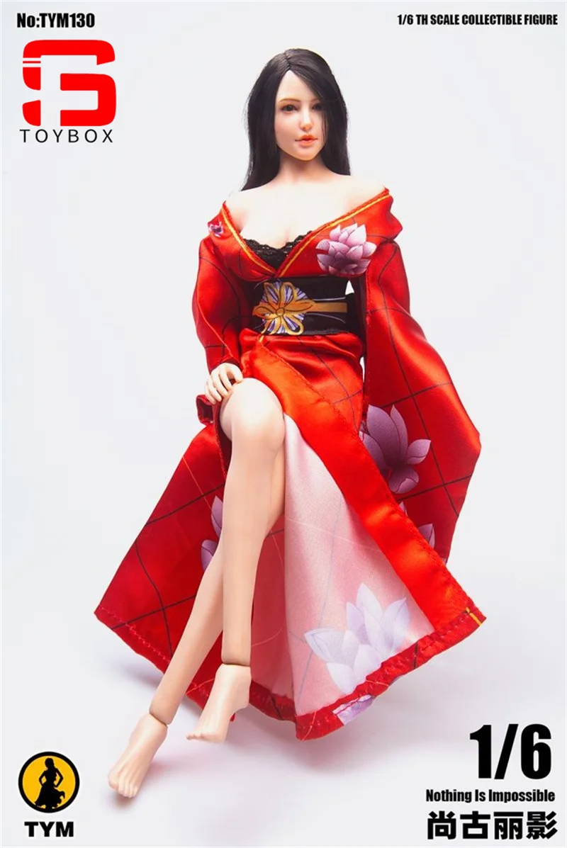 Женское кимоно с принтом в масштабе 1/6 модель контрастных цветов подходит для 12