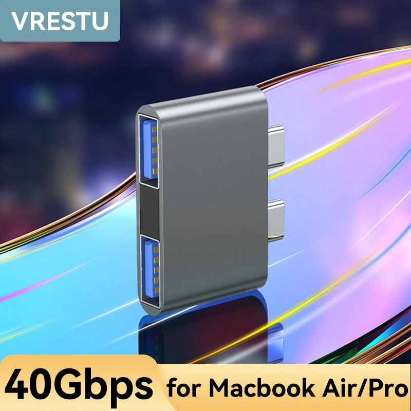 Dual USB C Type-C HUB OTG Convertor for Macbook Air 2019 Mac Pro 2020 Thunderbolt 3 Docking Station Hab USB 3.0 PD100W Hi-Speed