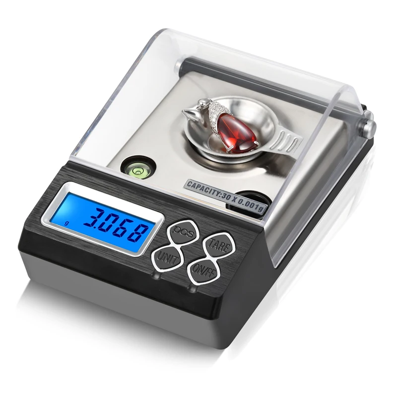 

High Accuracy 0.001g Precision Digital jewelry Carat Scale LCD Milligram Gram Counting Diamond Gem Laboratory Weight Balance