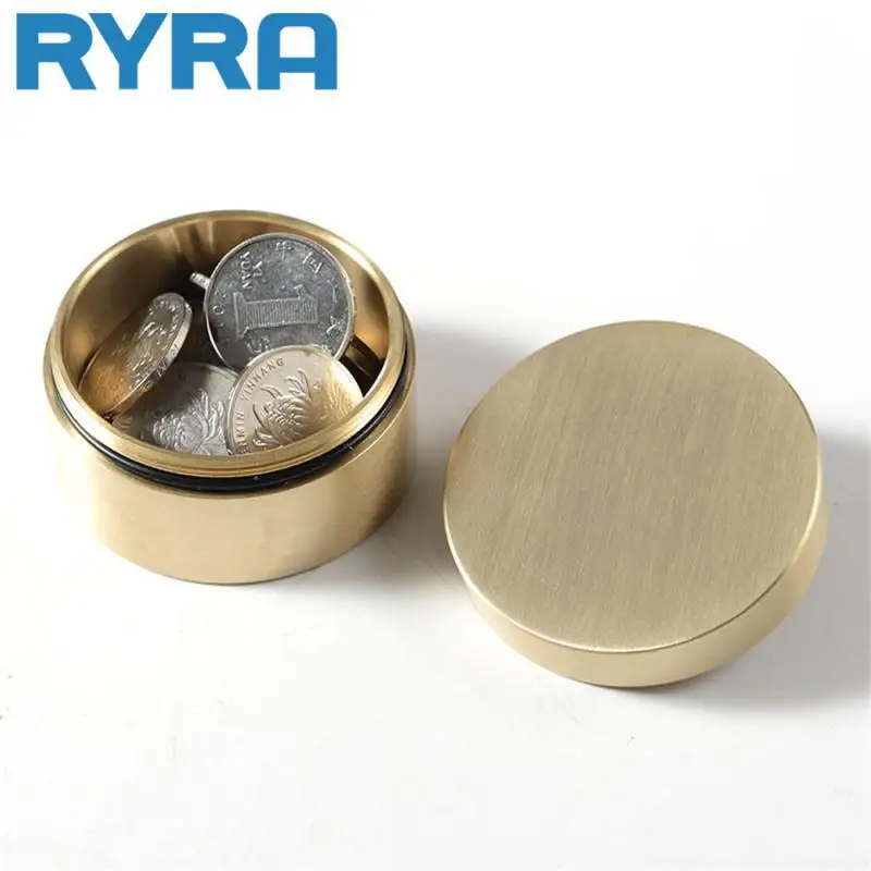 

Storage Box Multifunctional Moisture-proof Dust-proof Metal Jewelry Storage Box Camping Supplies Brass Box Brass Waterproof