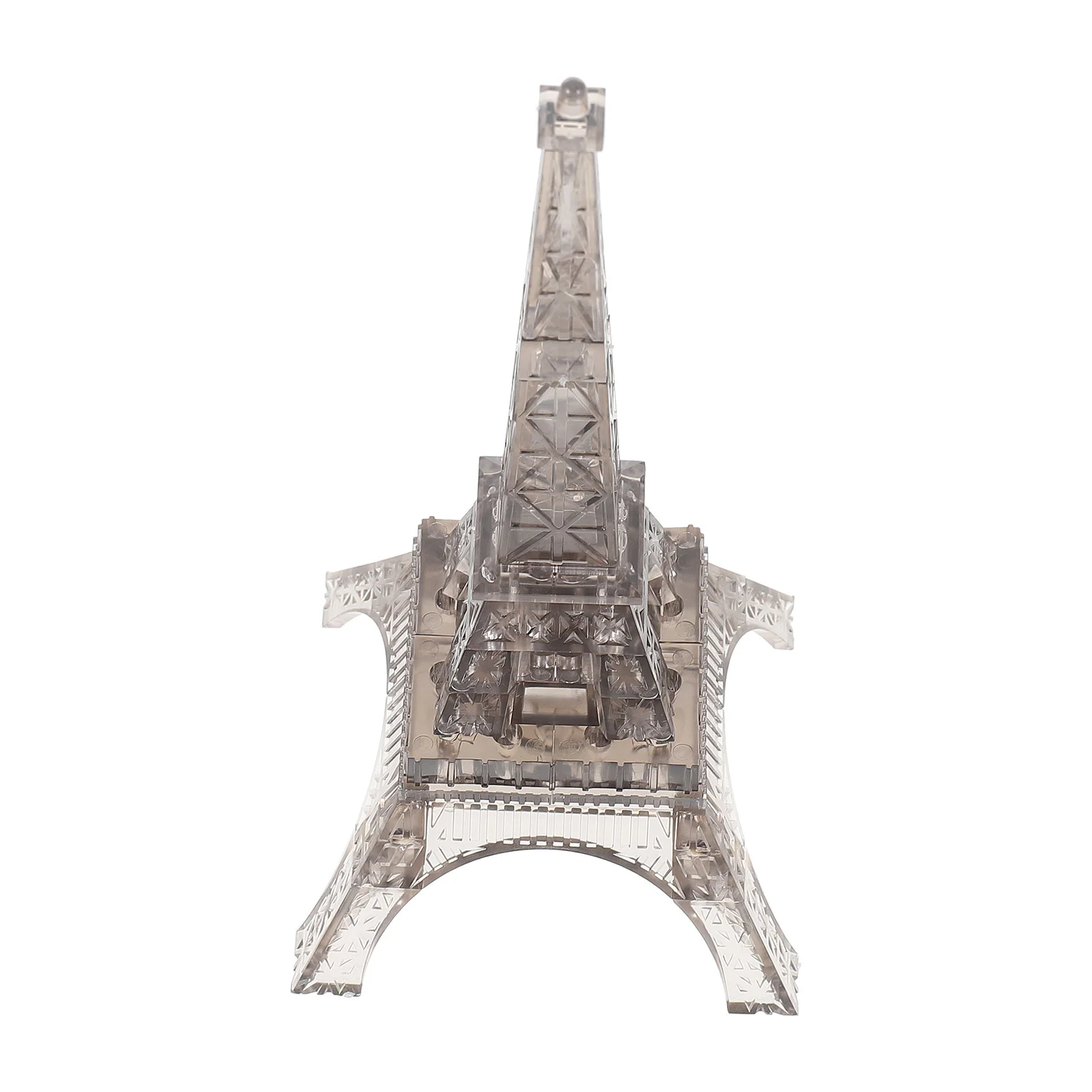 

1 Set Puzzles Transparent Blocks Eiffel Tower Ornament Decorative Crystal Jigsaw for Decor Kids Home