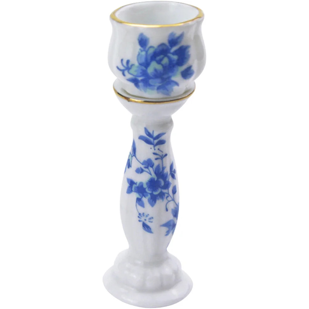 

Mini Flower Pot House Vase Toy Ceramic Crafts Vases Roman Pillar Model Miniature Fairy Figurines Bottle