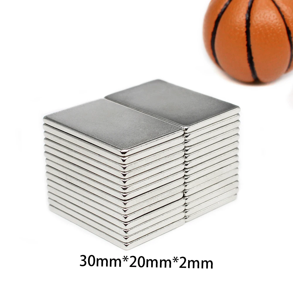 

2~50PCS 30X20X2mm Quadrate Rare Earth Neodymium Magnet 30*20*2 Block Permanent Magnet 30mm x 20mm x 2mm Strong Powerful Magnets