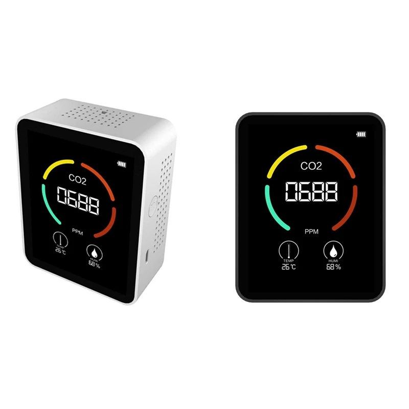 

Home Air Quality Monitor- CO2 & Temp. Humidity Detector, Accurate Sensor, 400-6000 PPM,Indoor Use