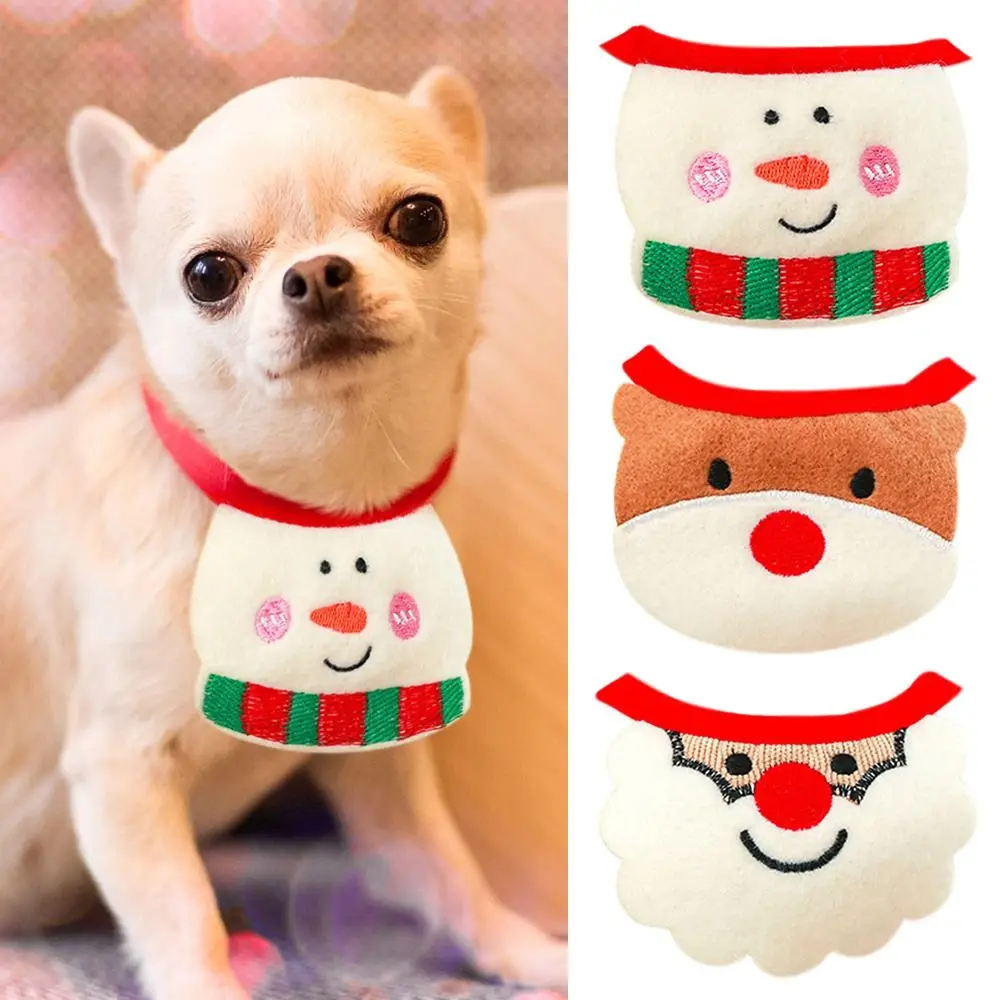 

Cute Washable Pet Cat Pet Scarf Bibs Neckerchief Saliva Towel Triangular Bandage Christmas Dog Bandana