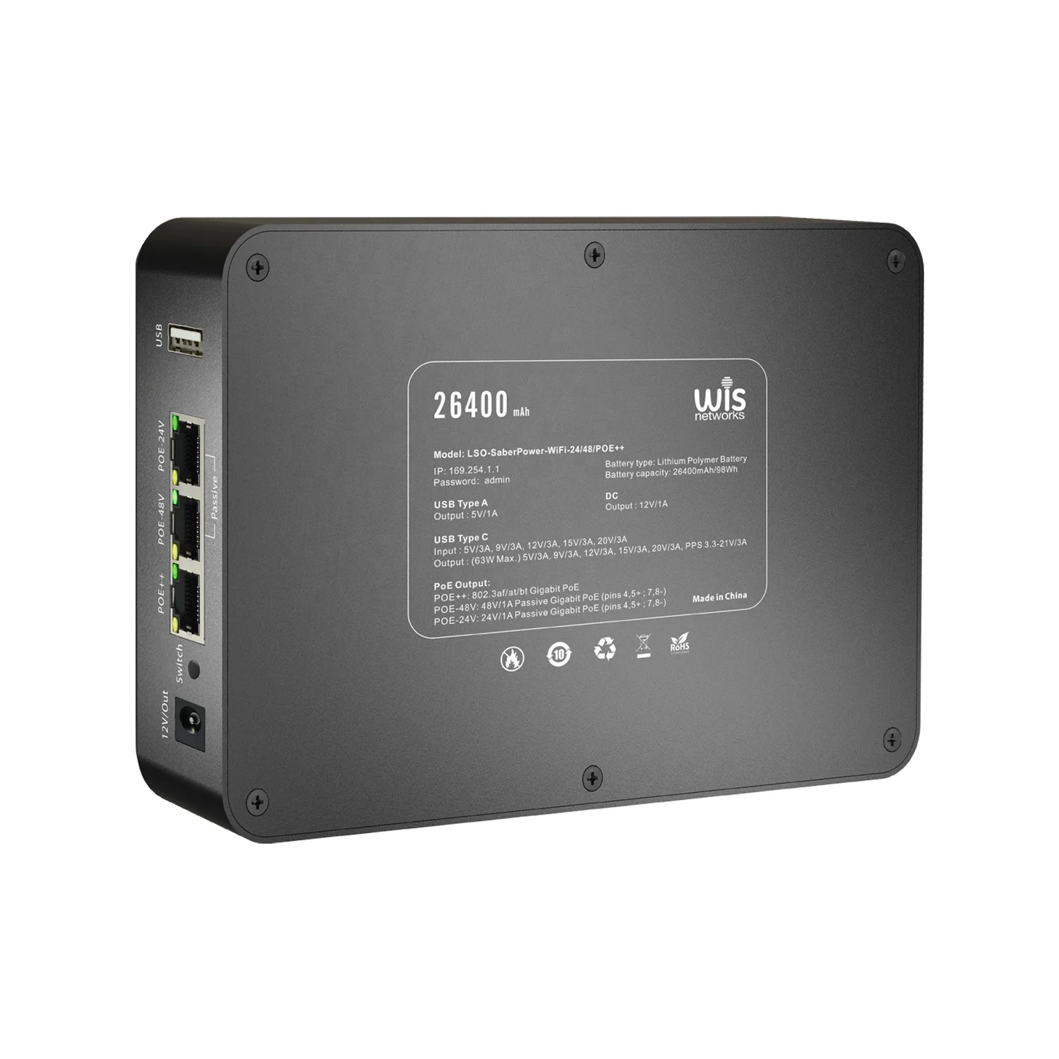 Фото Новый мощный блок питания Mimosa 802.3af/at/bt PoE с Wi-Fi 24 В/48 В для использования в помещении ISP Project для ubnt/mikrotik/cambium №5