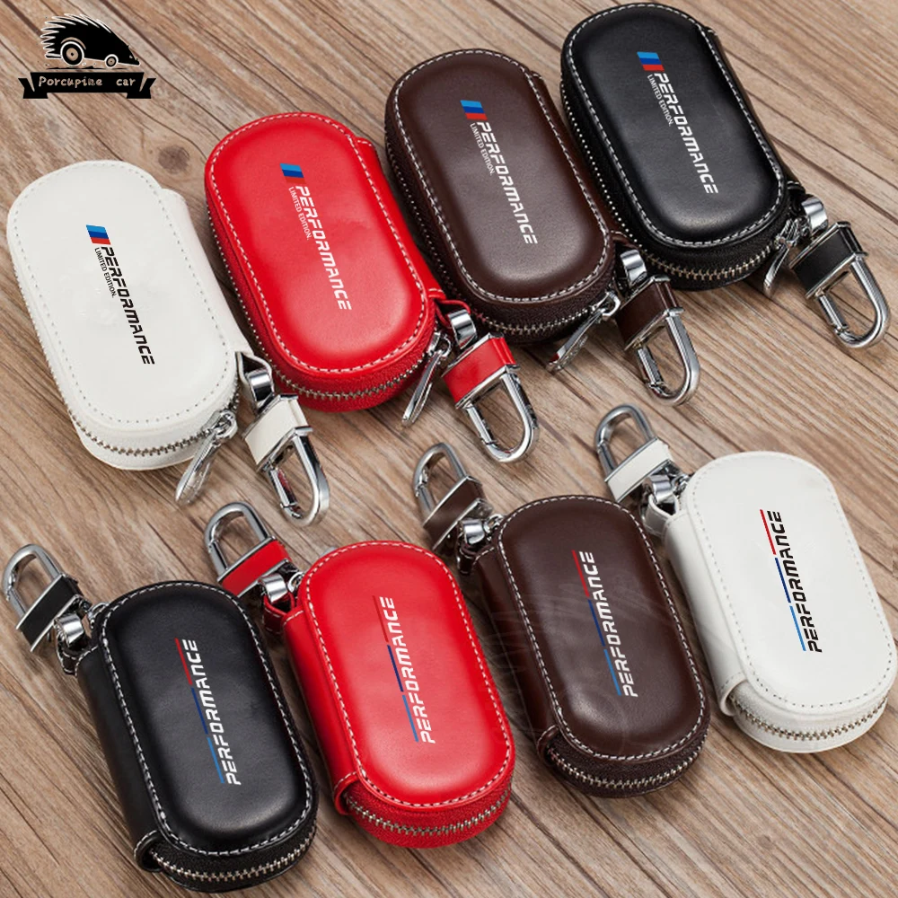 Leather Car Remote Key Case Cover Fob For BMW X1 X3 X4 X X6 F15 F16 G30 E34 E60 E36 E90 1 3 5 7 Series F20 F30 118i 218i 320i M
