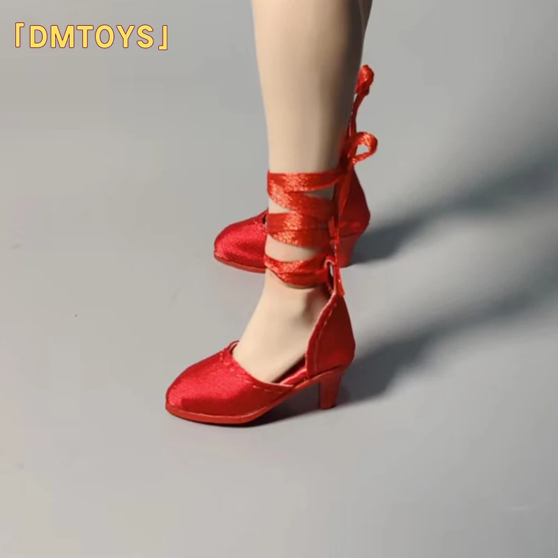 В наличии масштаб 1/6 женские сексуальные черные туфли на высоком каблуке с