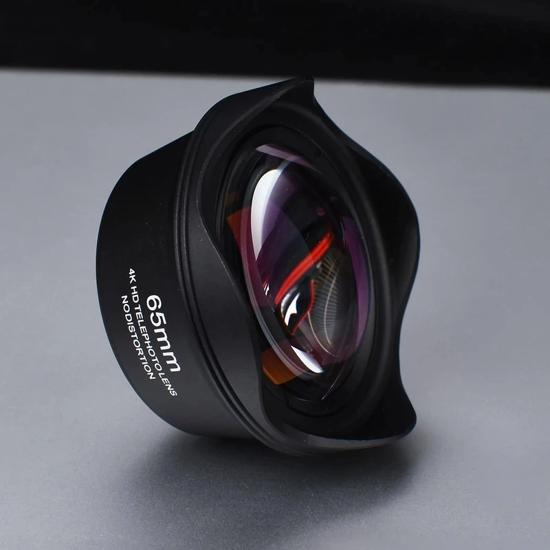 Kup 4K HD 2.5X 65mm Teleobiektyw 65mm Wysokiej Rozdzielczości Bez Zniekształceń Telefon Zewnętrzne Soczewki Dla IPhone 13 12 Pro Max Telefony Z Systemem Android