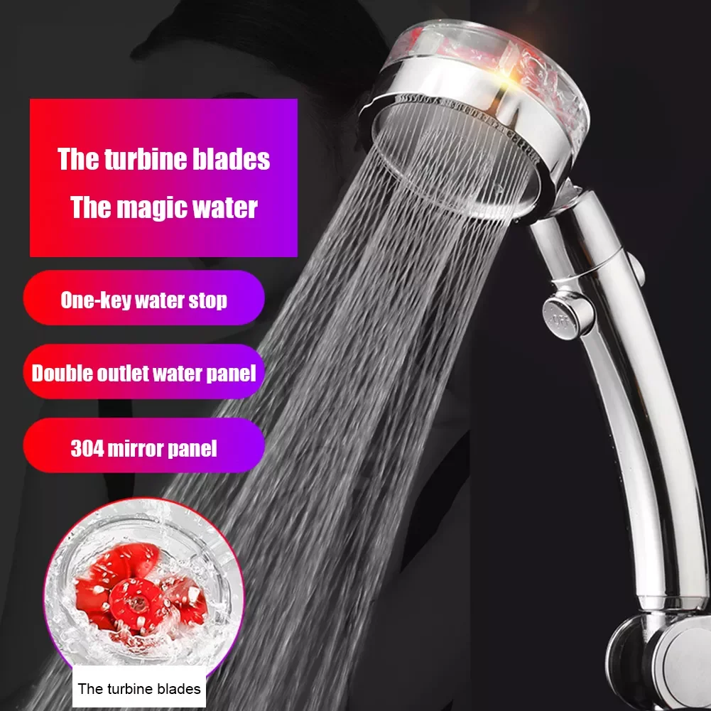 

Rainfall Turbo Shower Head 360 Rotated High Pressure Water Save Shower Head High Pressure Water Bathroom Porduct