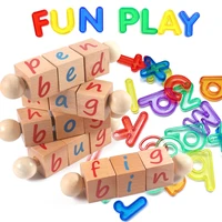 wooden montessori blocks letters learning montessori language materials flash cards educational toys for children 3 years d0664h