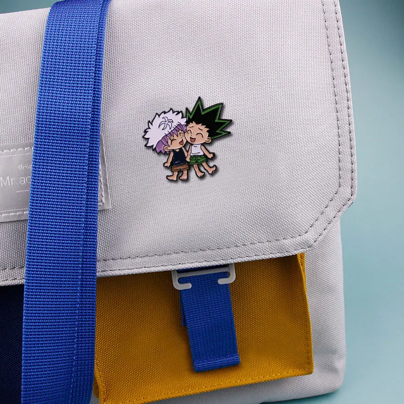 Эмалированная булавка Killua из аниме Hunter X Gon и броши Bff значки украшение для