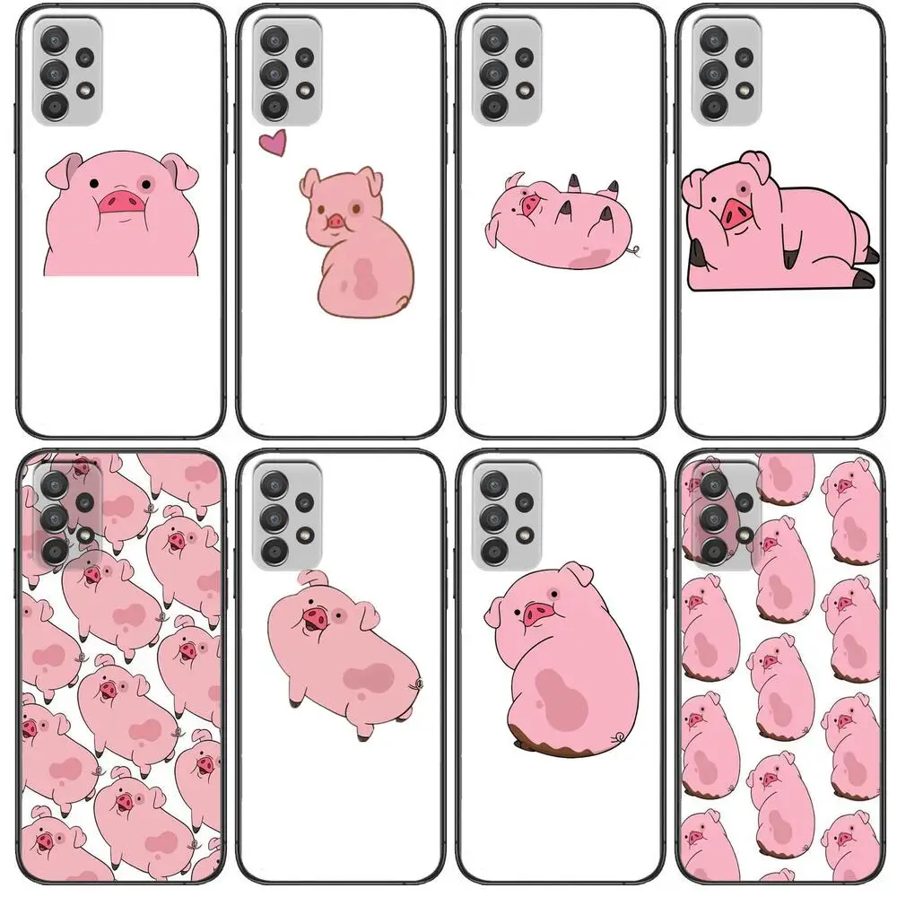 

Cartoon Pig Case For Samsung Galaxy A70 A50 A51 A71 A52 A40 A30 A31 A90 A20E 5G a20s Case Soft silicone phone skin Coque