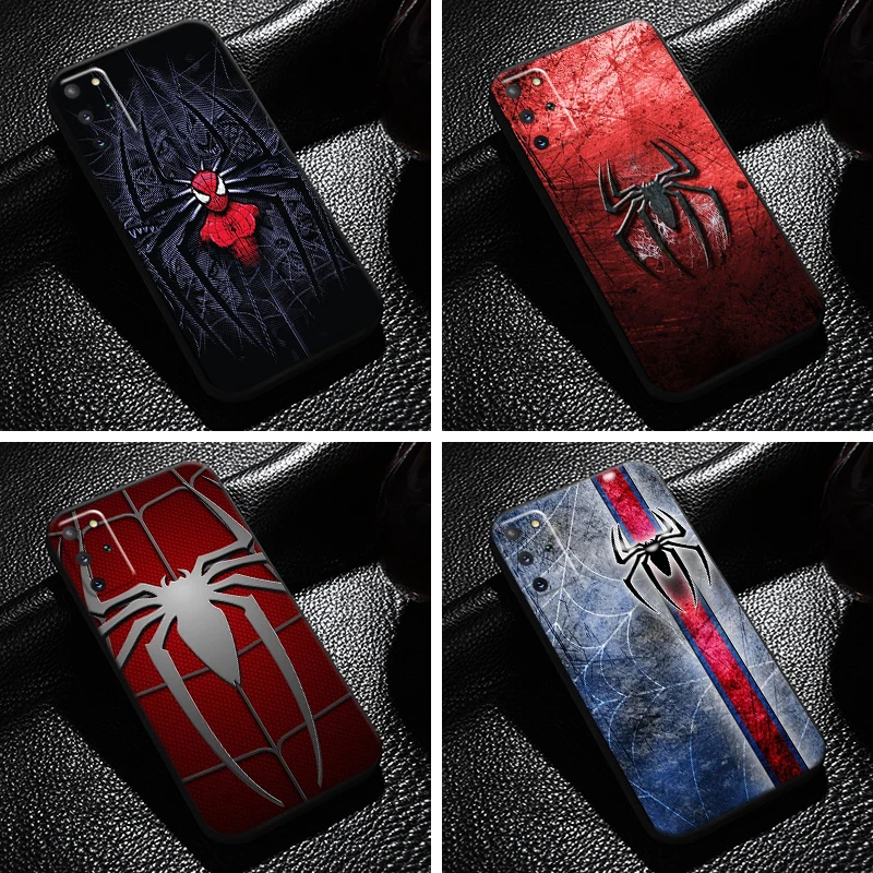 

Spiderman Logo For Samsung Galaxy S21 S20 Ultra S21 S20 Plus FE 5G Phone Case Carcasa Liquid Silicon Silicone Cover TPU