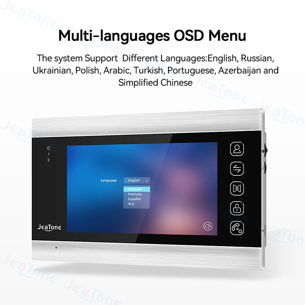 Купить JeaTone 1080P Tuya Video Doorbell Video Intercom Кодовая клавиатура для дома с RFID-картой, обнаружением движения и камерой ночного видения