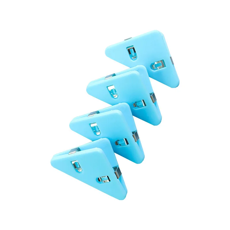

Triangle Corner Clips Transparent Solid Page Holder Paper Clip Index Clamp Clip Desktop Storage Organizer Office Stationery