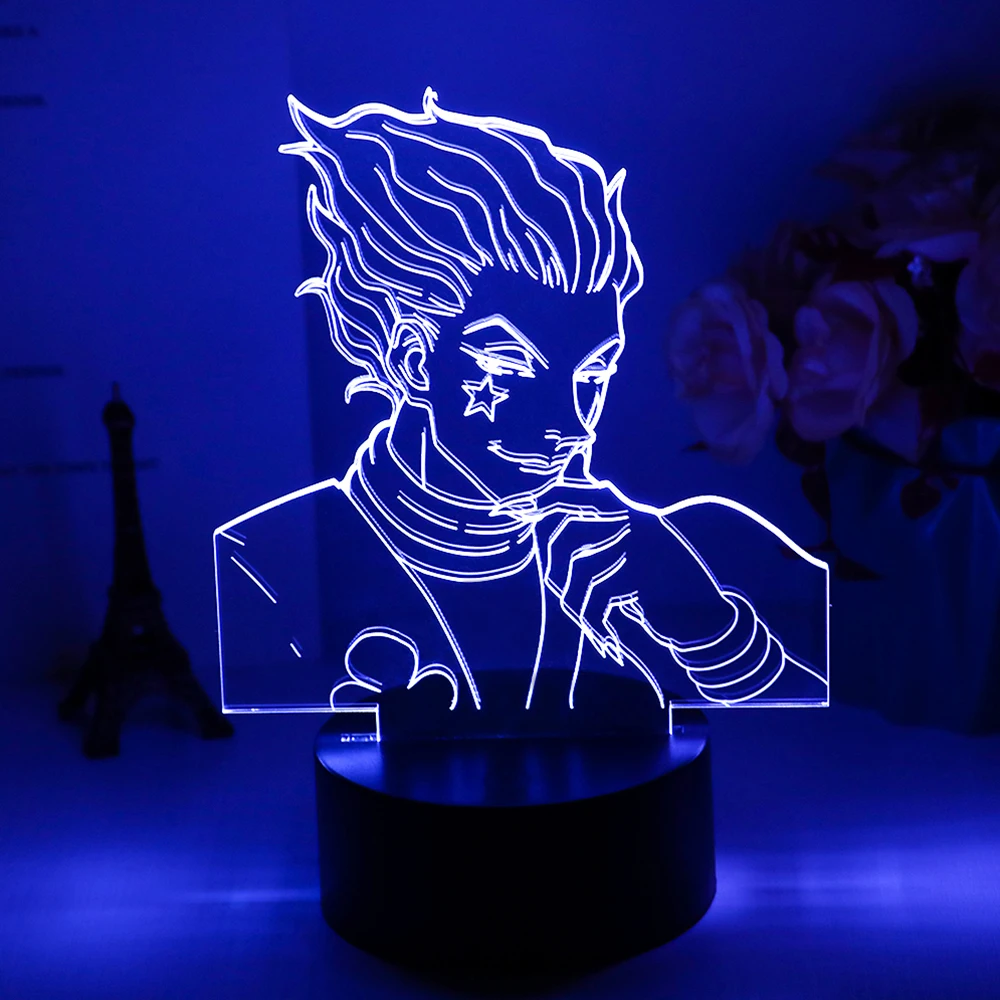 Customize Usb Led Night Light Touch Bedroom Night Light for Children Anime Hunter X Hunter Decor Light 3d Lamp Hisoka lamp