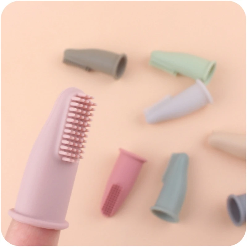 

Food Grade Silicone Baby Finger Toothbrush Infant Toddler Kids Soft Oral Care Hygiene Massaging Bristles Teeth Brush