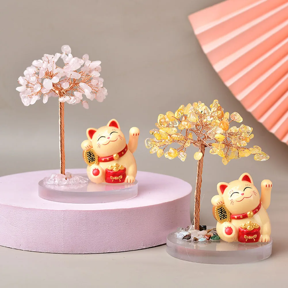 Кошачья основа, милая кошка с удачей, многоцветная, натуральная, фиолетовая, встряхивающая руки, желтая, 13*8 см, кошачья основа, измельченный камень, новинка (art.: 3920cfe0f80ec) - 3920cfe0f80ec