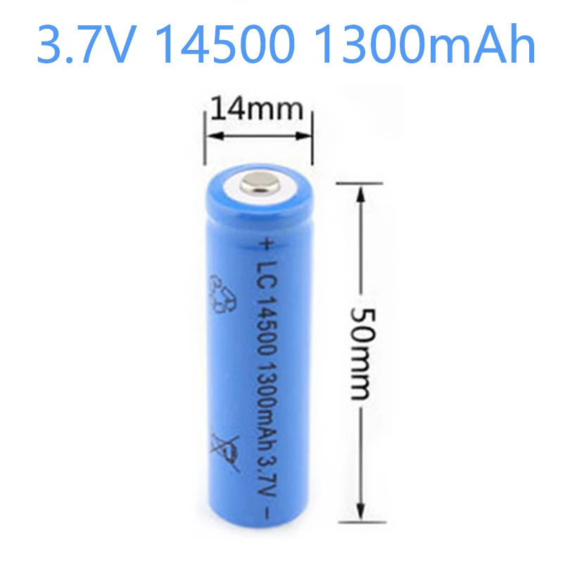 New2-10pcs 14500 1300 мА/ч 3 7 в литий-ионные аккумуляторные батареи AA литиевая батарея для