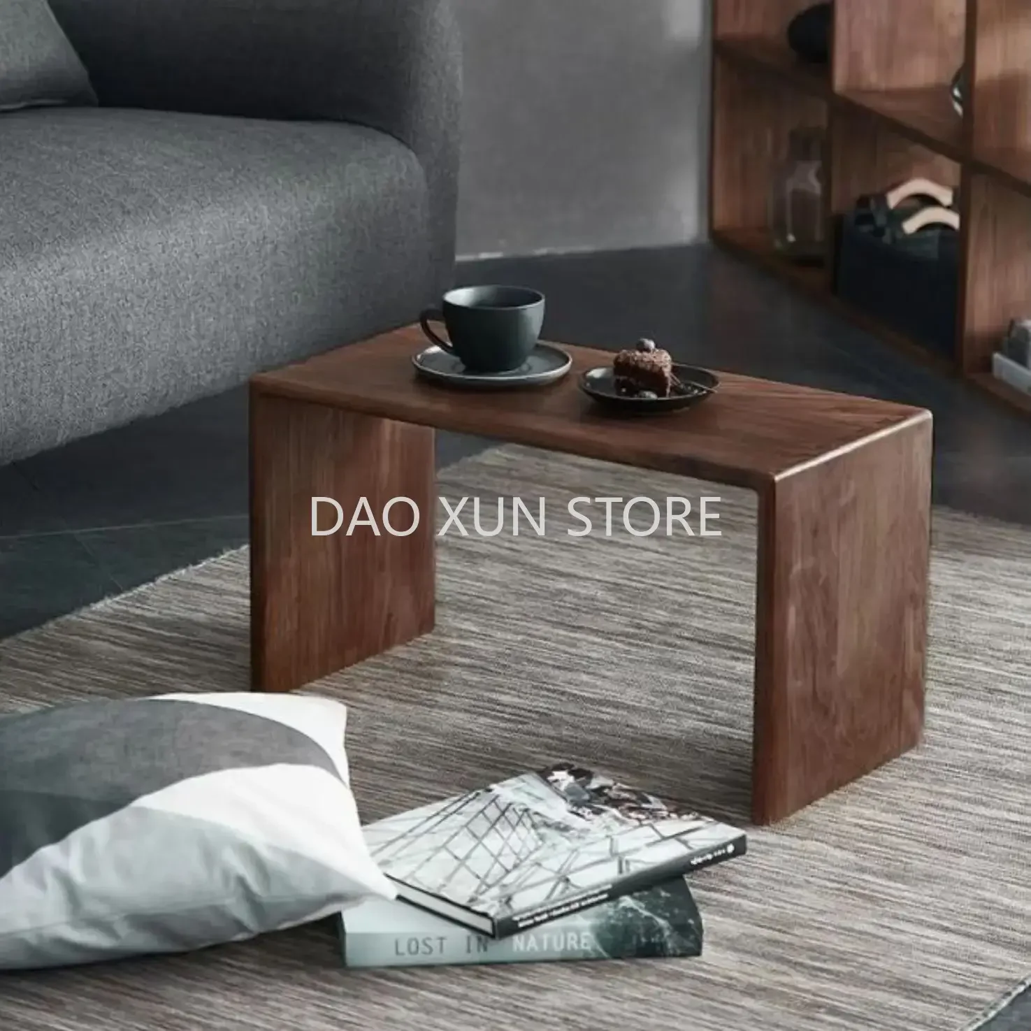 Деревянный Мини-кофейный столик в скандинавском стиле центральный салонный
