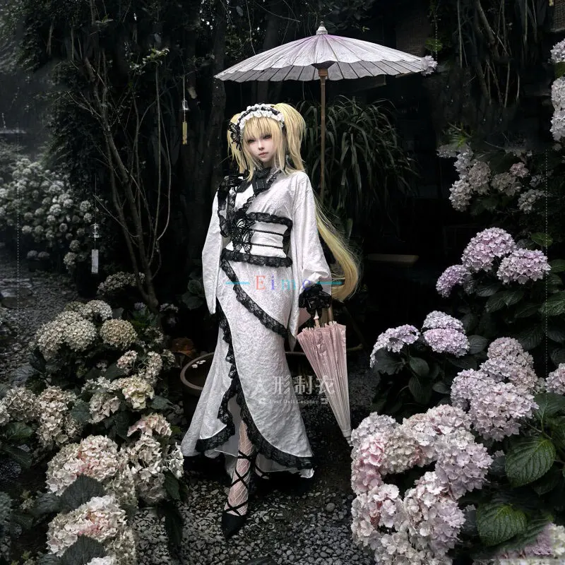 Фото Костюм для косплея Tsukiyomi Utau, женское кружевное платье в стиле Лолиты, нарядный праздничный костюм, униформа для Хэллоуина и карнавала, одежда в стиле аниме, на заказ №1