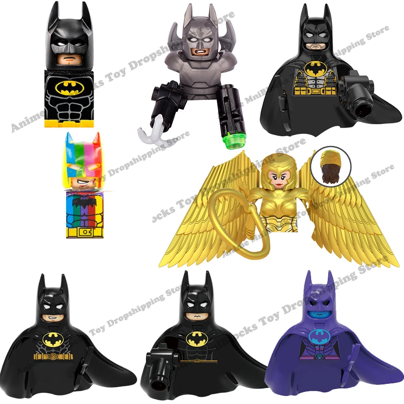 WM2043 фильмы пластиковые Бэтмен чудо-женщина аниме куклы мини Экшн-фигурки сборные