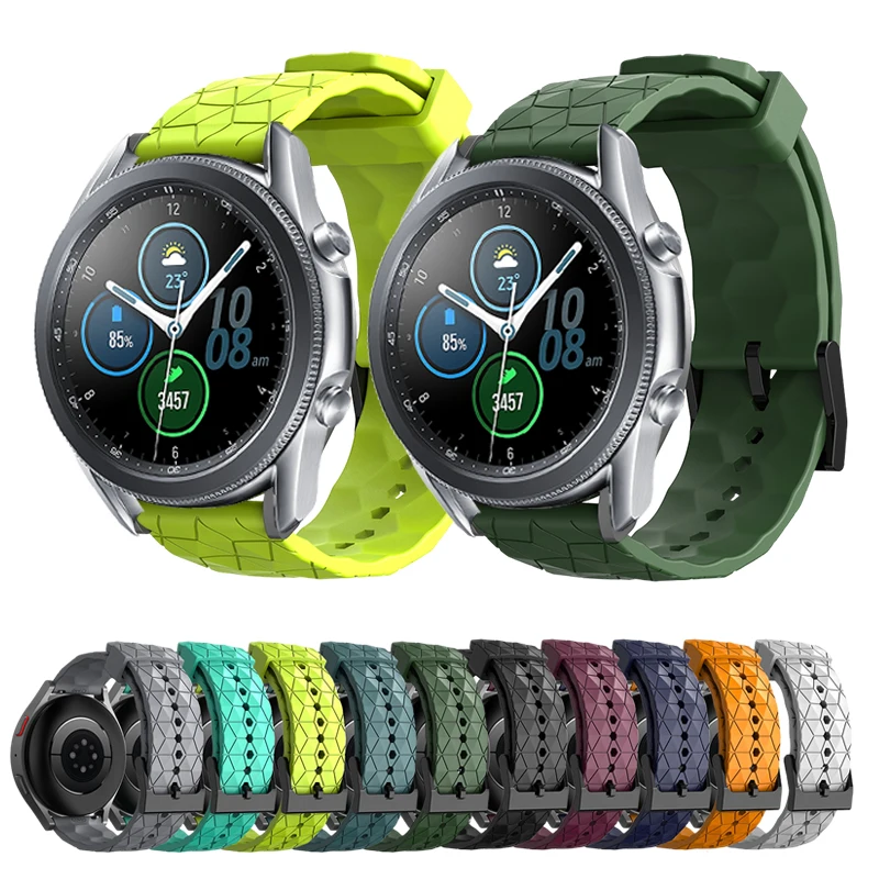 

Football Texture 22mm Watch Band for Galaxy Watch 3 45mm Breathable Durable and Comfortable Design 22mm silicone band football
