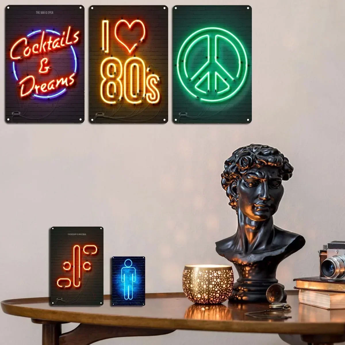 Неоновые декоративные металлические знаки для коктейлей и снов Оловянная