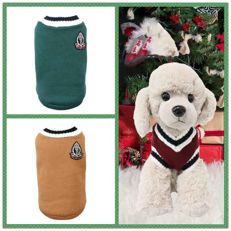 

Autumn Winter Pet Sweater New Knitted Dog Undershirt Pet Undershirt Chenery French Bulldog Pet Coat Small and Large Dog Clothes