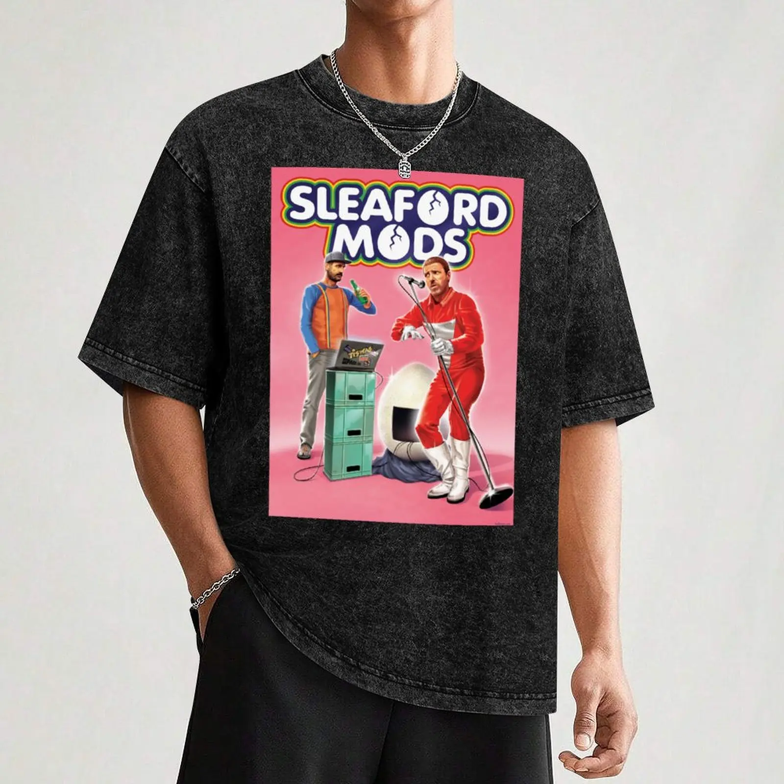 Футболка Sleaford Mods _Mork n Mindy_ топы фигурки аниме мужские футболки с рисунком