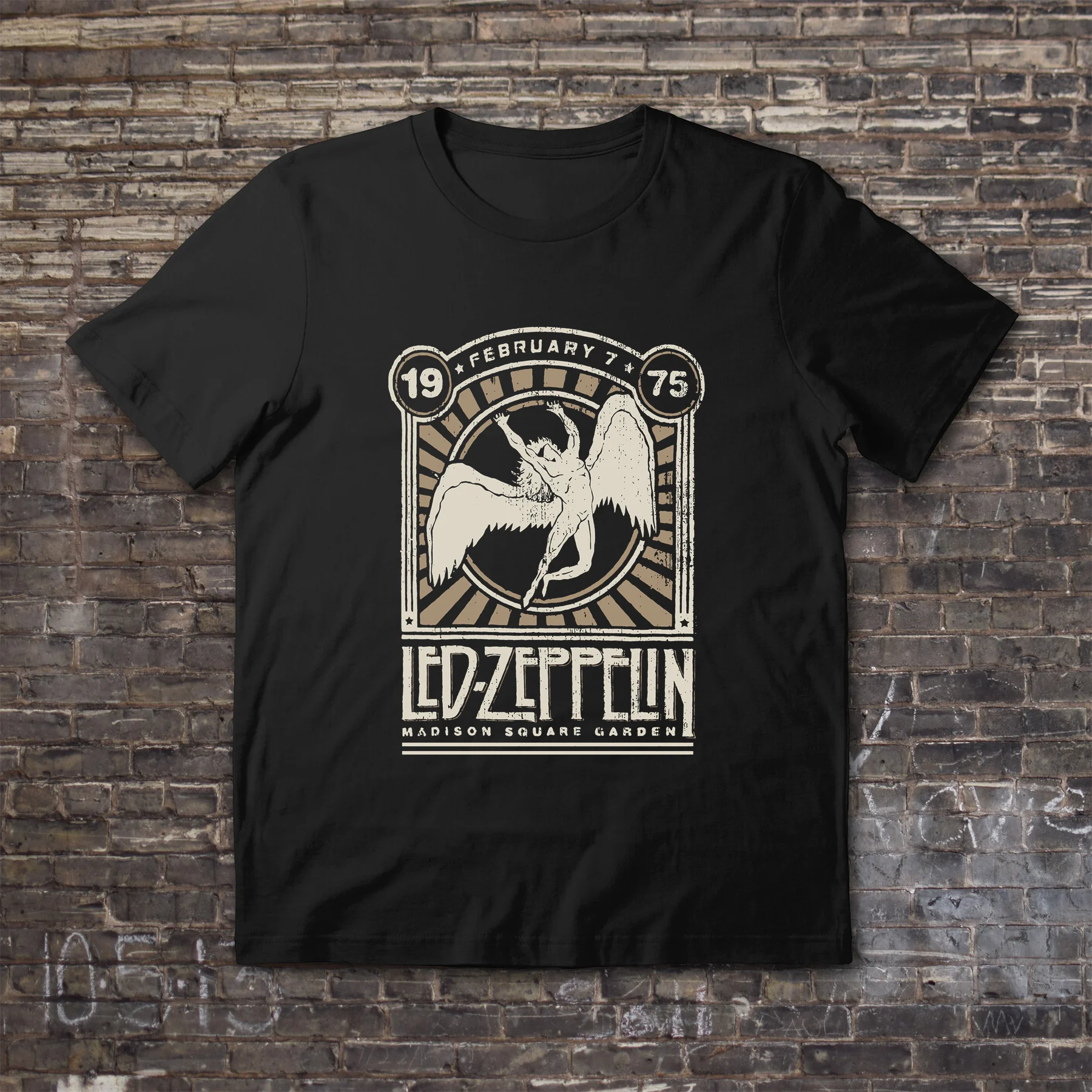 

Amazing Tees Male T Shirt Casual Oversized Essential Vintage Led Tour Zeppelin Herren Madison Square Garden T-shirt Men T-shirts