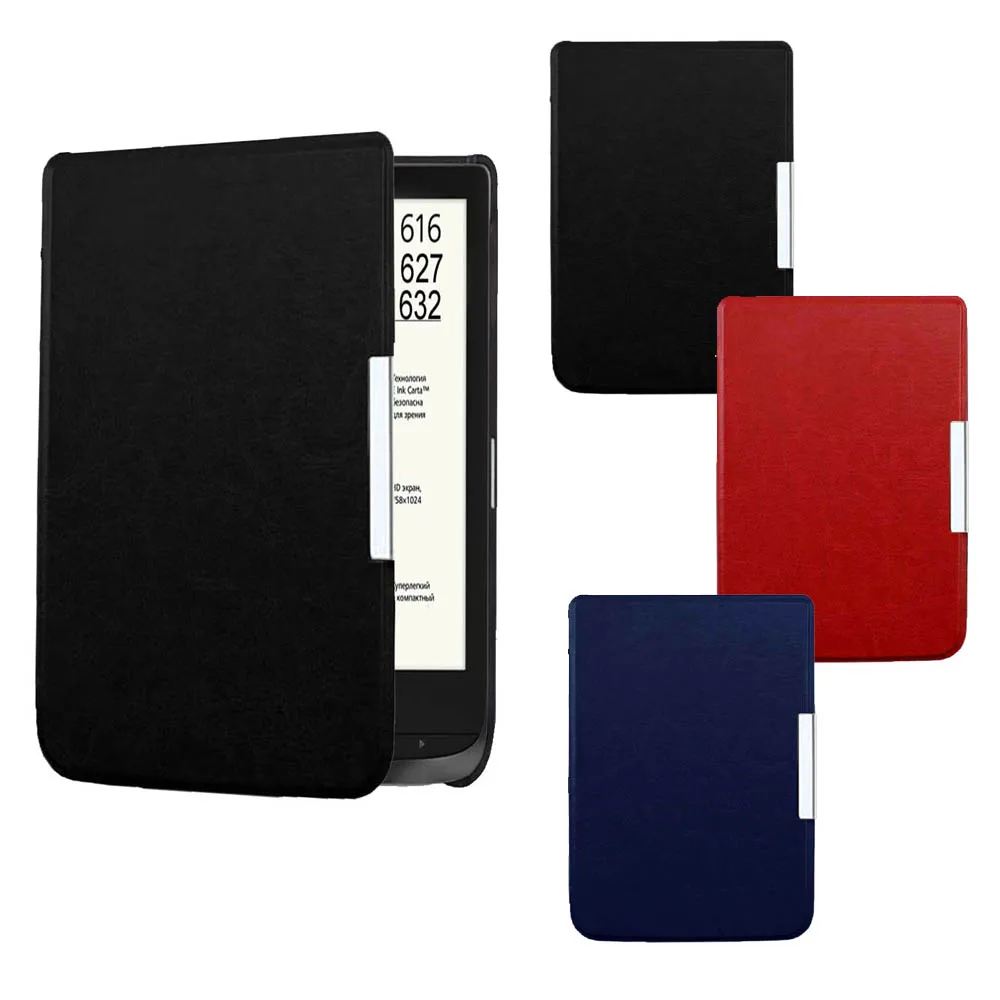 

Ultraslim flip pu leather Cover Case For Pocketbook 616/627/632 Ereader drop resistance shell magnet auto sleep protective film