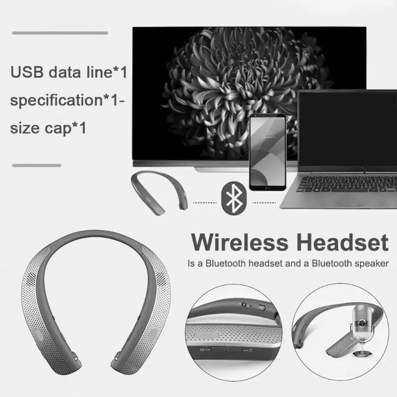 

Bluetooth-наушники с шейным ободом, 67JD