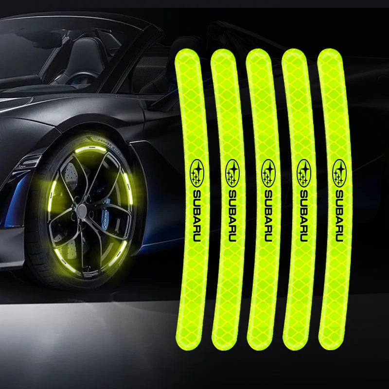 

Car Wheel Hub Sticker High Reflective Stripe Tape Car Personality Decorative for Subaru Forester Impreza Legacy Outback STI 2021