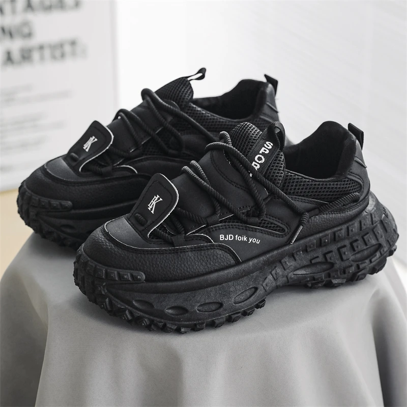 Мужские кроссовки на толстой подошве увеличивающие рост туфли Корейская версия