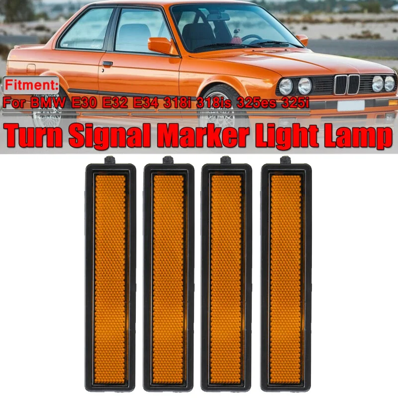 

Turn Signal Side Marker Light Moisture Amber Anti-dust For BMW E30 E32 E34 3 Series Replacement Auto Rear Car Accessories