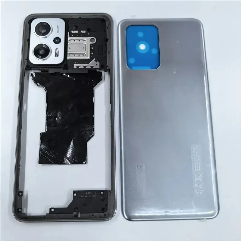 BANERYPAK Средняя рамка для Xiaomi Poco X4 GT 5G, задняя крышка корпуса, панель, задняя дверца с объективом камеры, запчасти для ремонта. (art.: 3920dcb56036d) - 3920dcb56036d