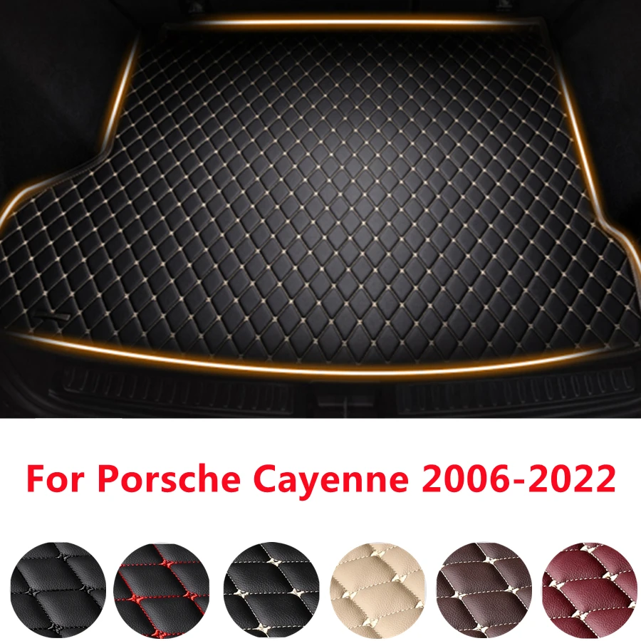

SJ Car Trunk Mats Fit For Porsche Cayenne (2006-2022 Year) Hybrid Model Waterproof Cargo Liner Boot Carpets Luggage Mud Pad