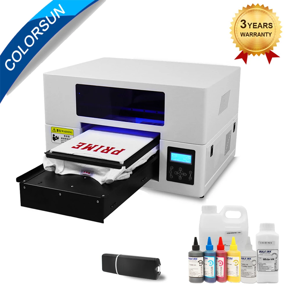 Colorsun A3 DTG Printer For Epson XP600 A3 Direct-to-Garment Printing Machine DTG Machine For T-Shirt A3 DTG Flatbed Printer