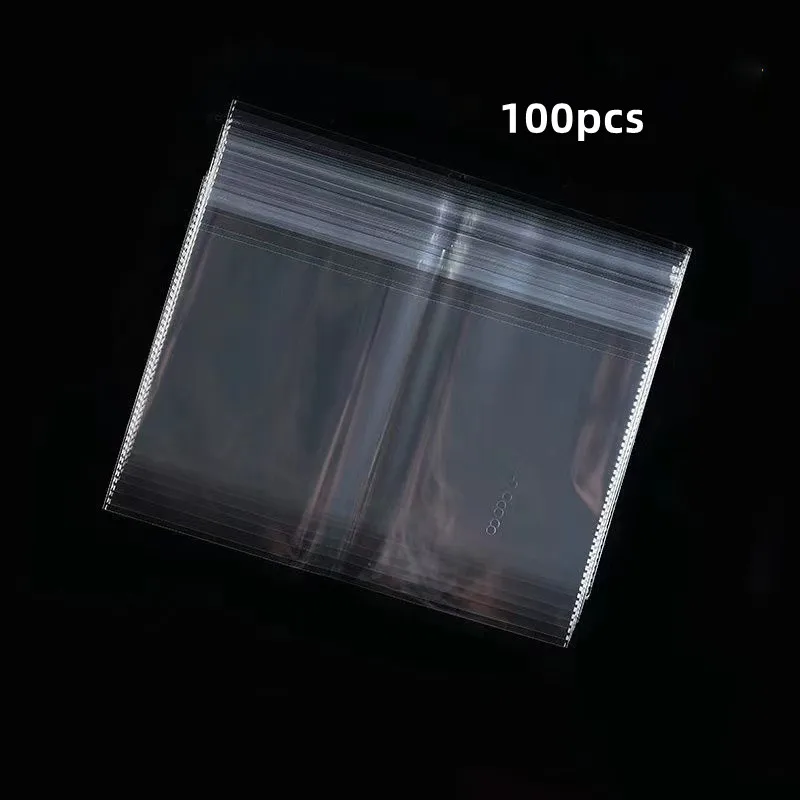 

100 шт., прозрачные пластиковые пакеты для ювелирных изделий