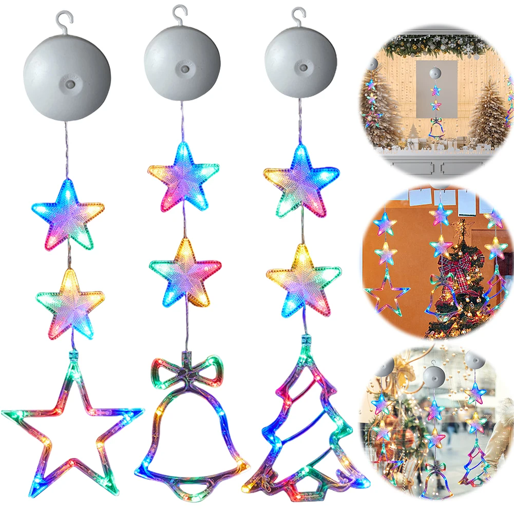 1/3 шт. рождественские огни светодиодные гирлянды сказочный новогодний оконный