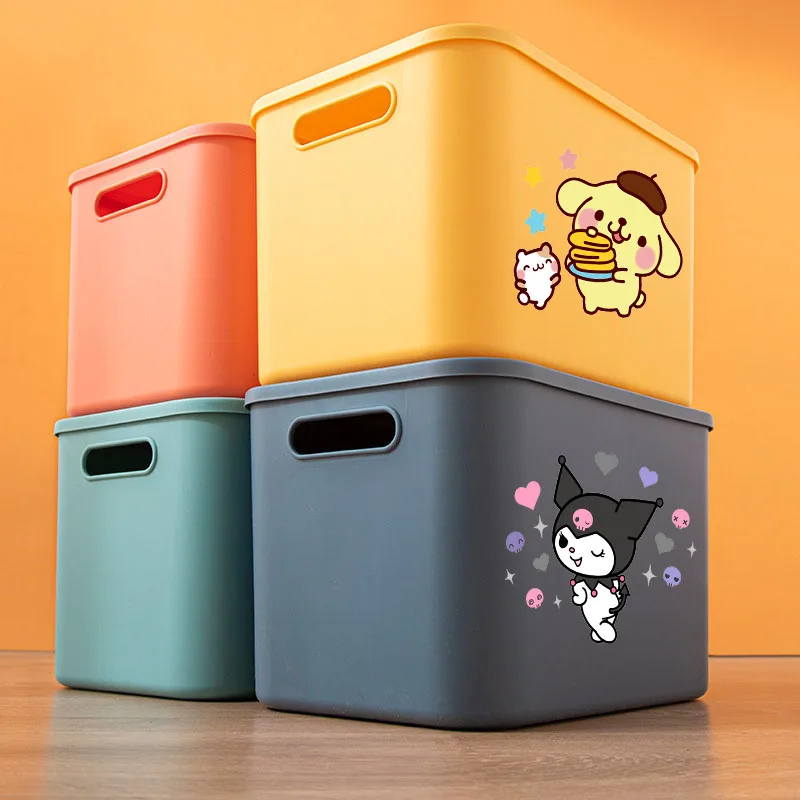 

Sanrio Kawaii Anime Kuromi My Melody Storage Box Cute Cartoon Pompompurin Pochacco Neat Tidy Case Lovely Toys for Girls