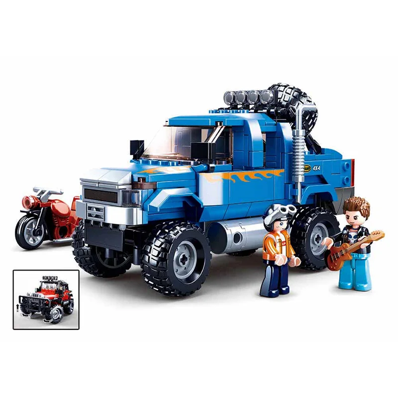 SLuban Building Blocks Gift for Kids SUV Off Road Car Model Educational Toy Children's Assembled Minifigures Hots |