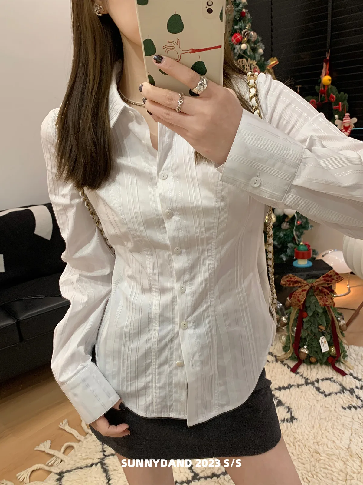 

Blouse Women Fashion Tunic White Shirts 2023 Blusas Mujer De Moda Turndown Collar Long Sleeve Tops Vintage Korean Chic Shirts
