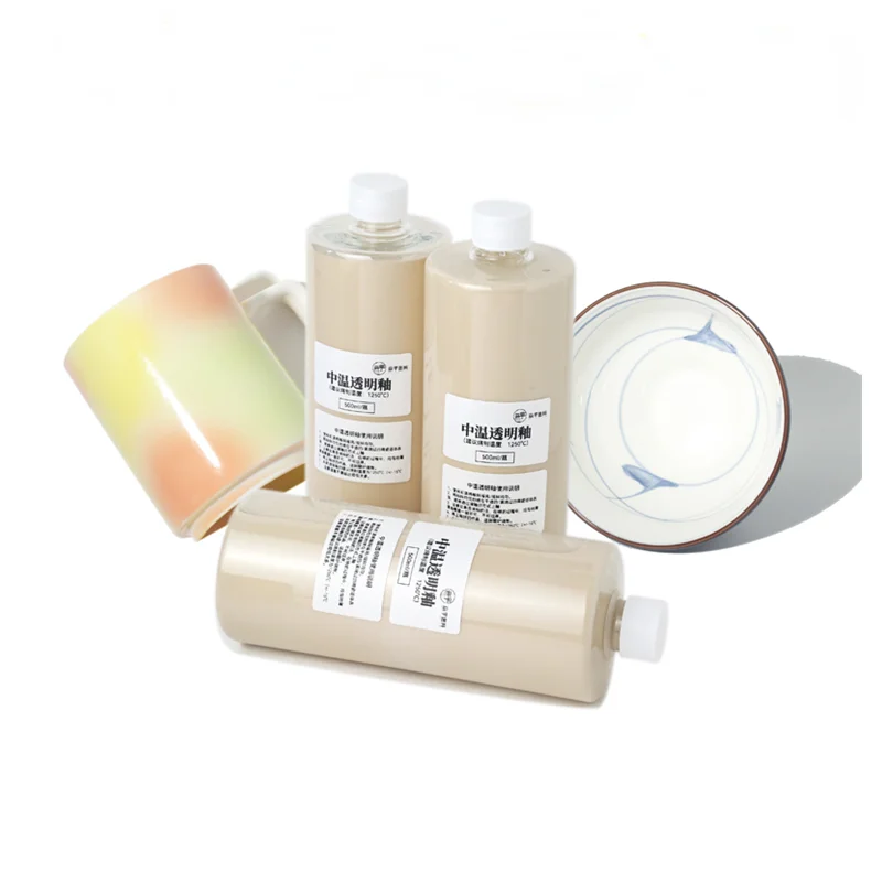 

500ml 1240-1260℃ Medium Temperature Ceramic Transparent Glaze Light Glaze DIY Clay Transparent Coloring Pigment Pottery Dye