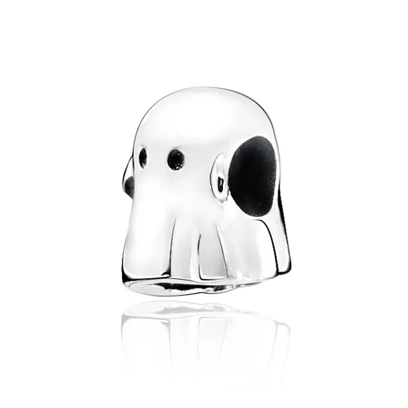

925 Sterling Silver Bead Golden Boo the Ghost Charm Fit Original Pandora Bracelet Women DIY Jewelry Gift