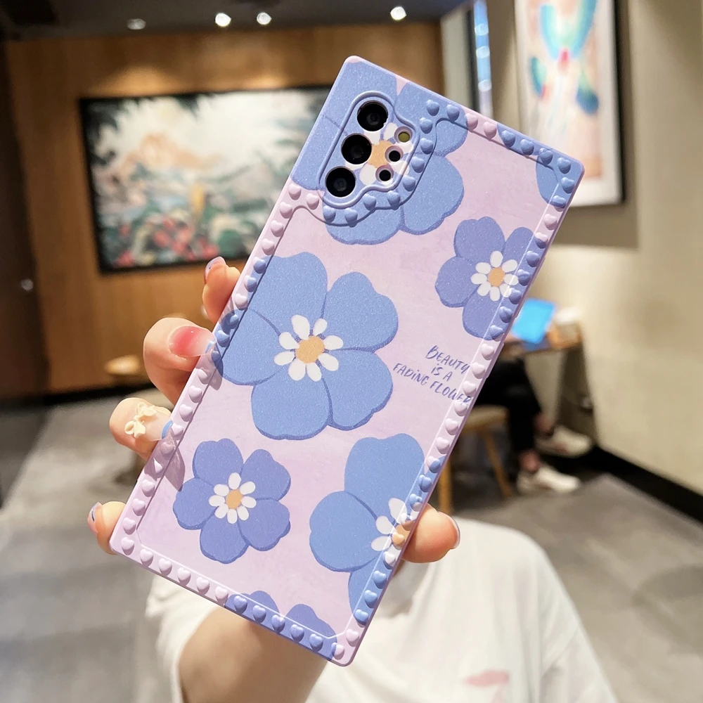 

Summer Flower Silme Face Case for Huawei P30 Pro P40 P20 Lite Nova 5T Honor 20 30 8X 9X Mate 30 40 Nova 7 Square Silicone Cover