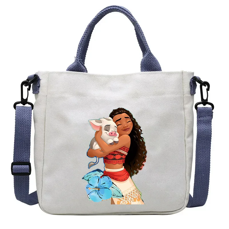Моана холщовая сумка-тоут с милым принтом большая вместительная сумка на одно