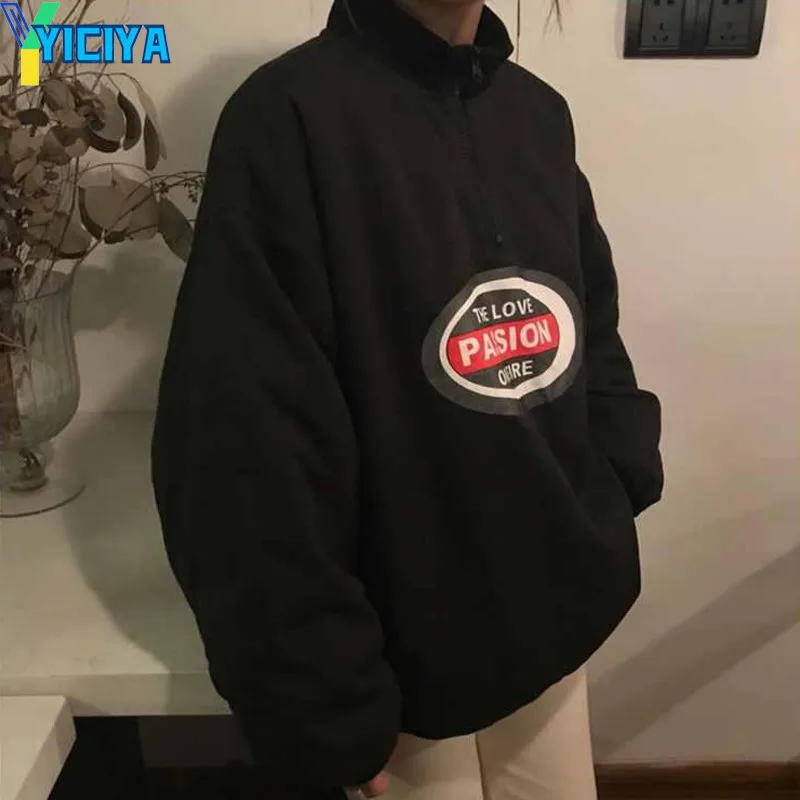 YICIYA 2023 New Winter Jacket For Women Casual Loose Female Clothing Stand-neck Parkas Ins Fashion Warm Coat Streetwear Lady Top